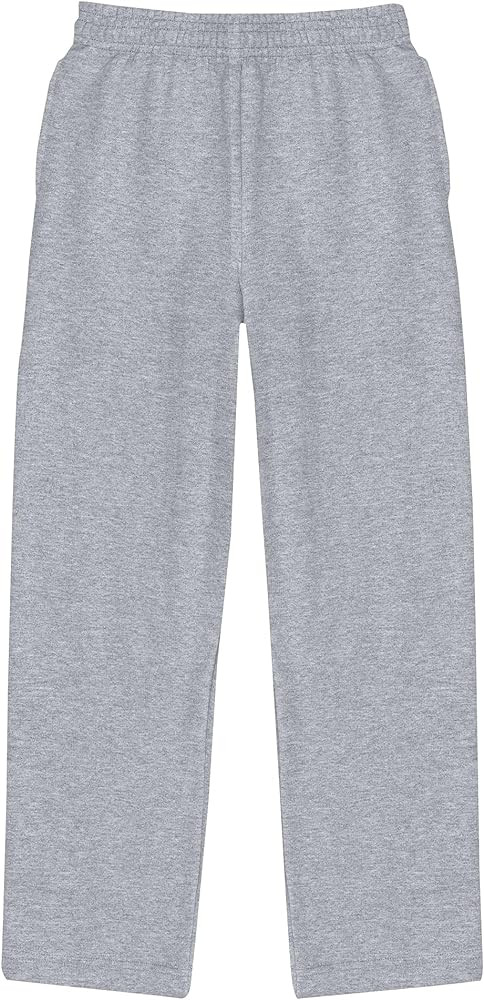 Hanes Boys Ecosmart Open Leg Sweatpants, Midweight Fleece Pants With Pockets | Amazon (US)