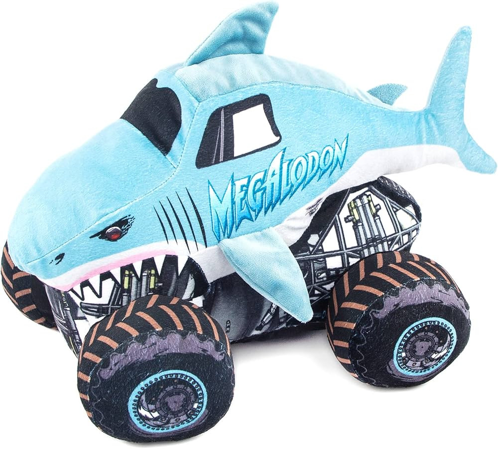 Jay Franco Monster Jam Plush Stuffed Megalodon Pillow Buddy - Super Soft Polyester Microfiber, 16... | Amazon (US)