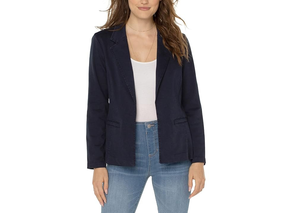 Liverpool Los Angeles Fitted Blazer (Federal Navy) Women's Clothing | Zappos