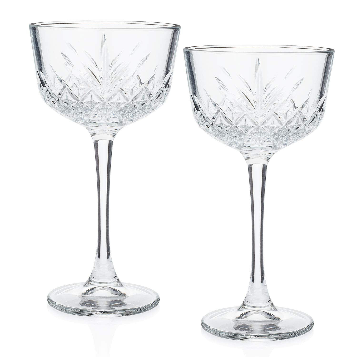 HISTORY COMPANY Nick & Nora Cocktail Glass Set – 1930s New York Speakeasy Coupettes for Craft C... | Amazon (US)