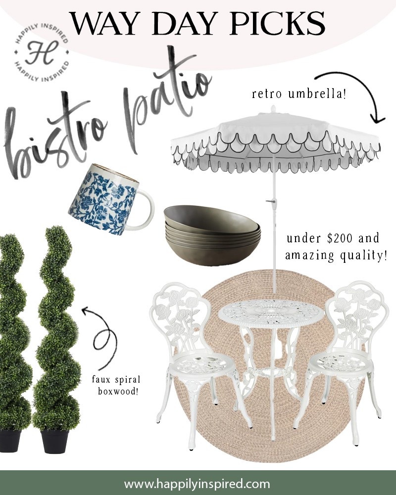 Way day sale starts today! Loving this Parisian inspired patio! 

#LTKFindsUnder100 #LTKSaleAlert #LTKHome