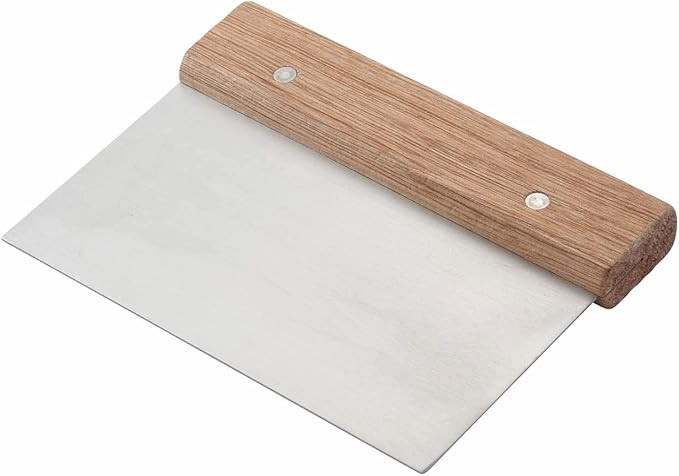 Winco Stainless Steel Dough Scraper with Wood Handle | Amazon (US)