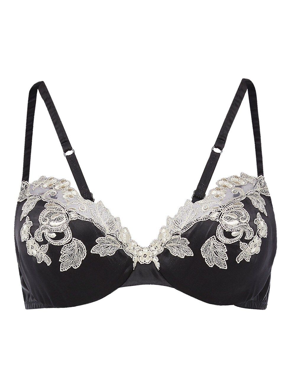 Floral-Embroidered Satin Underwire Bra | Saks Fifth Avenue (UK)