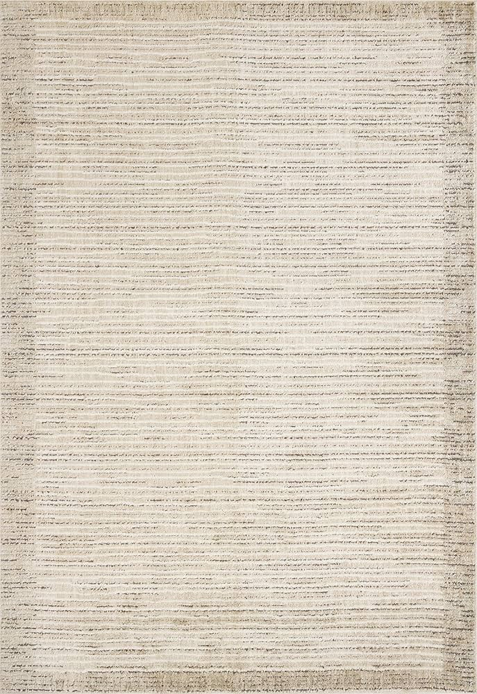 Loloi Jeremiah Brent Bleecker Collection BLE-02 Sand/Charcoal 7'-10" x 10' Area Rug | Amazon (US)