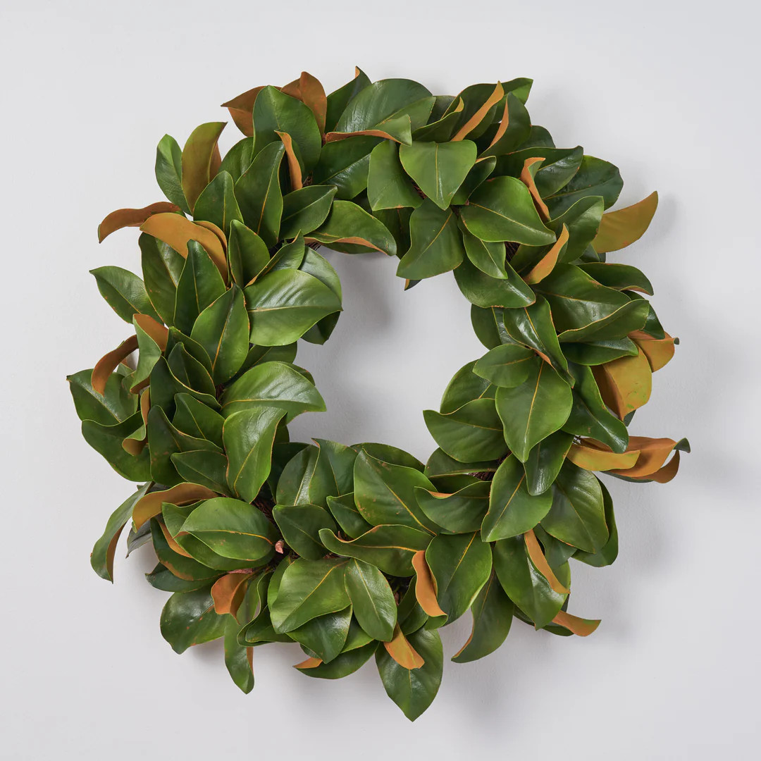 Classic Real Touch Magnolia Leaf Everyday Wreath 30" | Darby Creek Trading