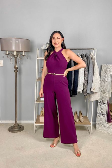 Fall wedding guest outfit inspo 💜

Burgundy jumpsuit size 2 (size up if you have a long torso) 
Gold ankle strap kitten heels size 7, TTS

Wedding guest 
Special occasion 
Nordstrom Anniversary Sale 
Nsale 
Julia Jordan 
Date night outfit 

#LTKunder100 #LTKwedding #LTKxNSale