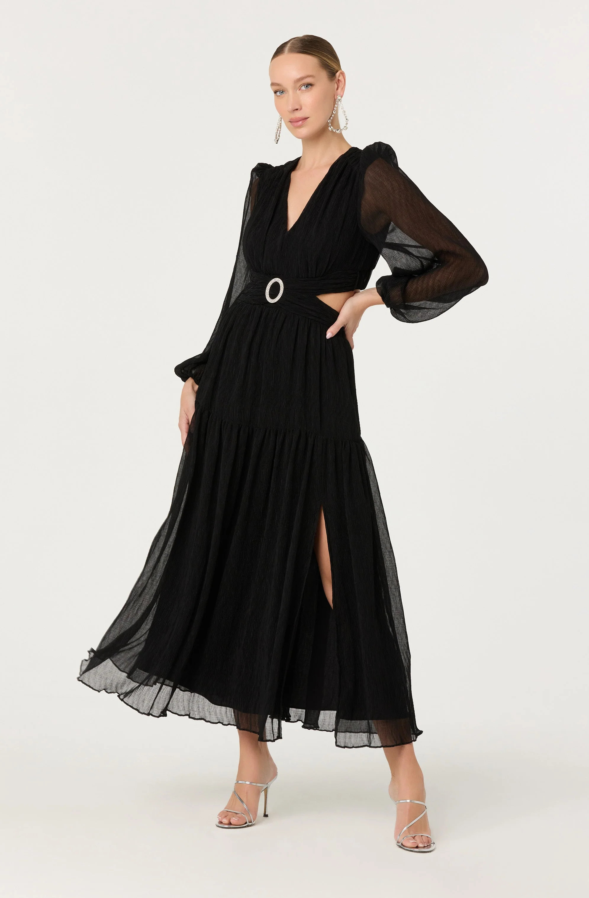 Klarissa V-Neck Cutout Maxi Dress | ASTR The Label (US)