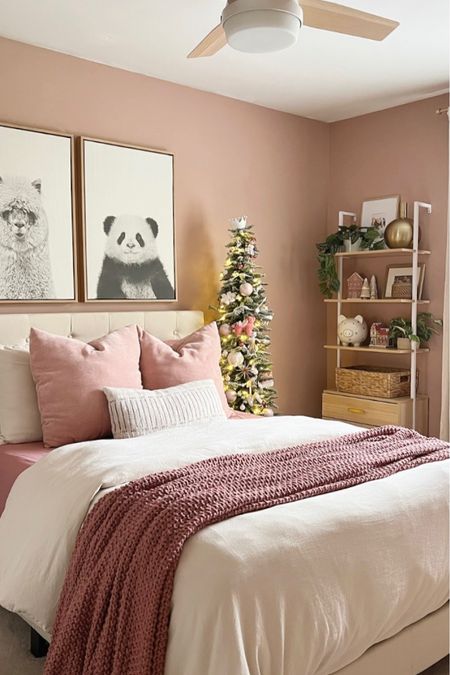 Pink Girls Bedroom! Bedding, Cozy Bedroom Decor, Christmas Decor, Pink Christmas, Pink Christmas Decor

#LTKhome #LTKkids #LTKHoliday