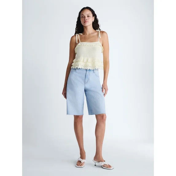 Scoop Women's and Women's Plus Denim Bermuda Shorts, Sizes 0-26W | Walmart (US)