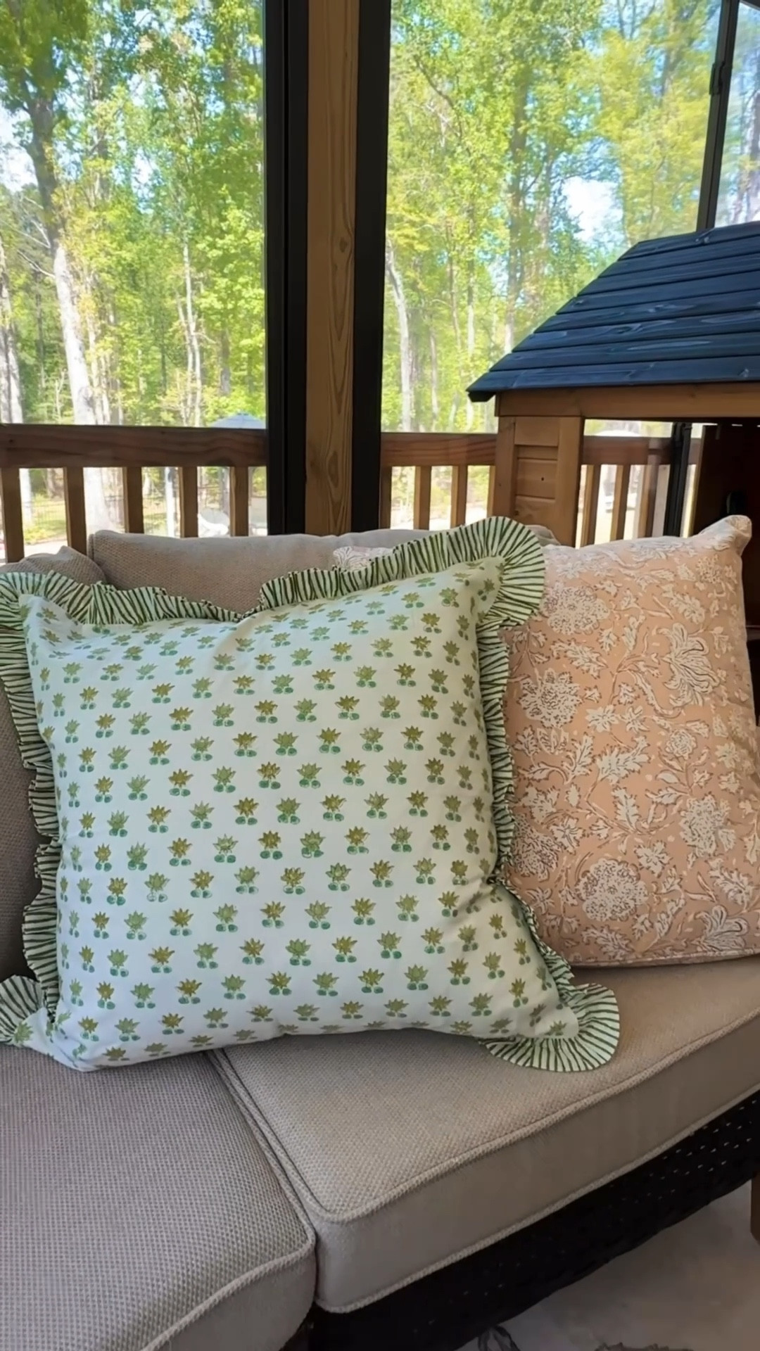 The cutest, hand stamped throw pillow covers! 

#LTKHome #LTKSaleAlert #LTKSeasonal
