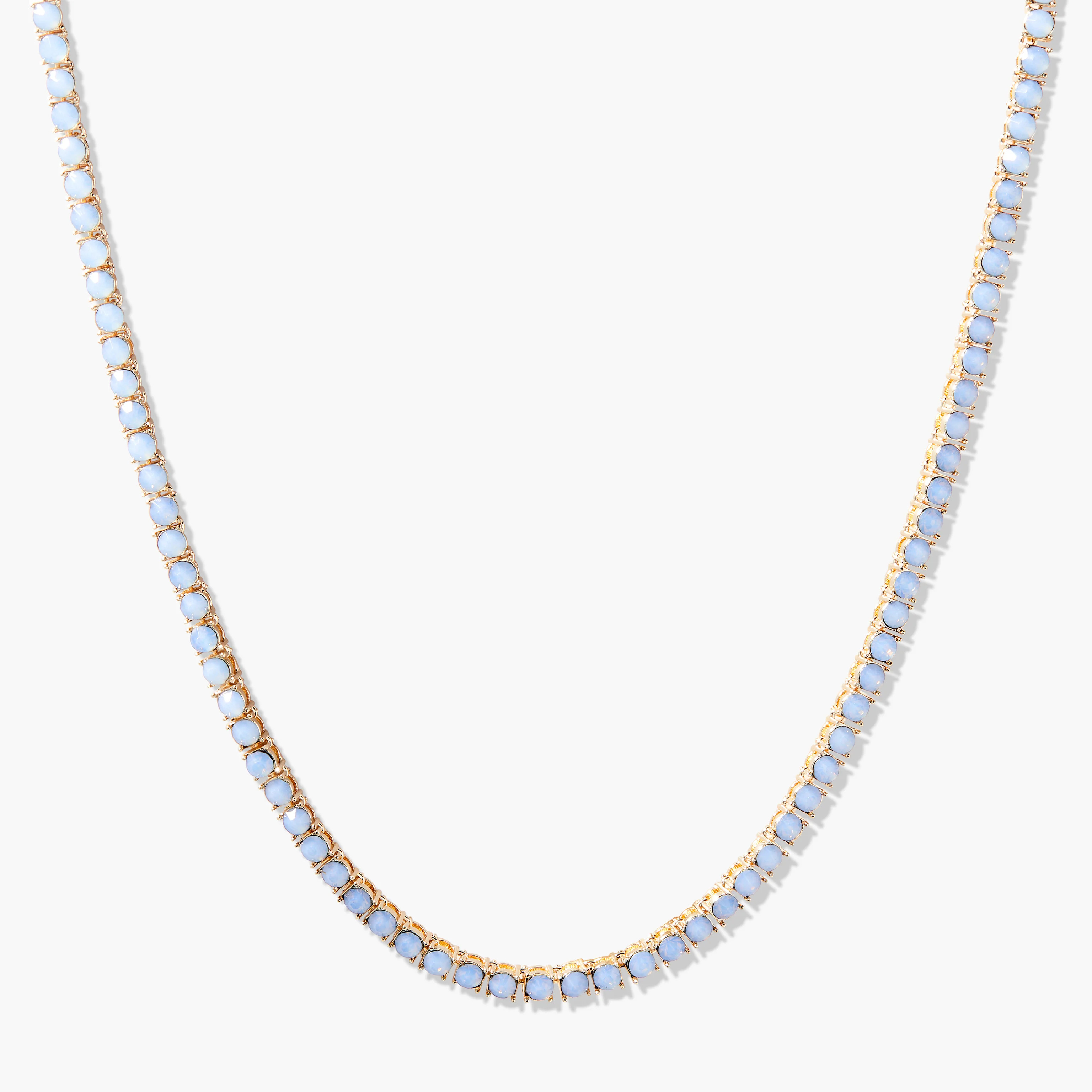 Isabella Opal Blue Tennis Necklace | Brook and York