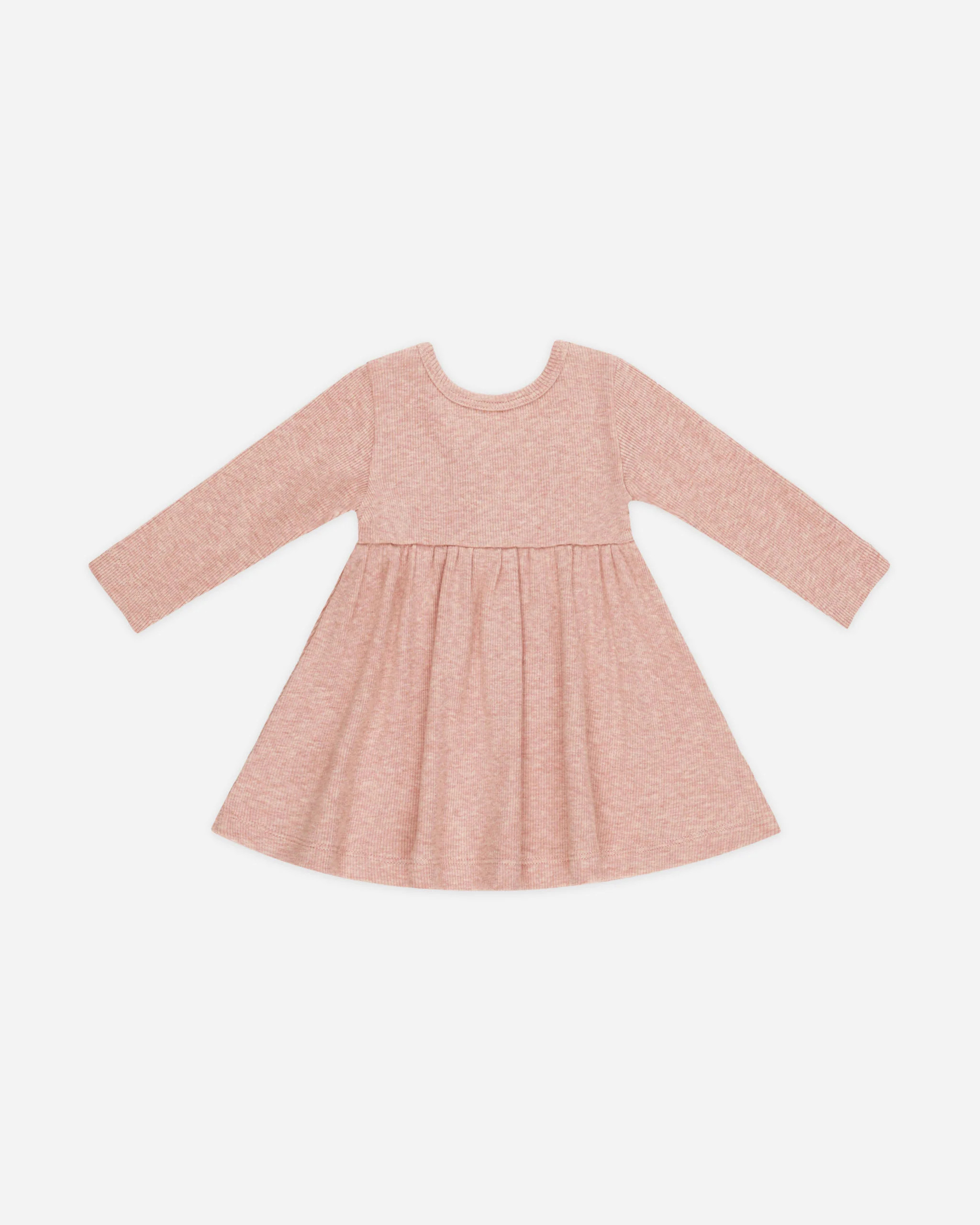 Ribbed Long Sleeve Dress Rose | Rylee + Cru
