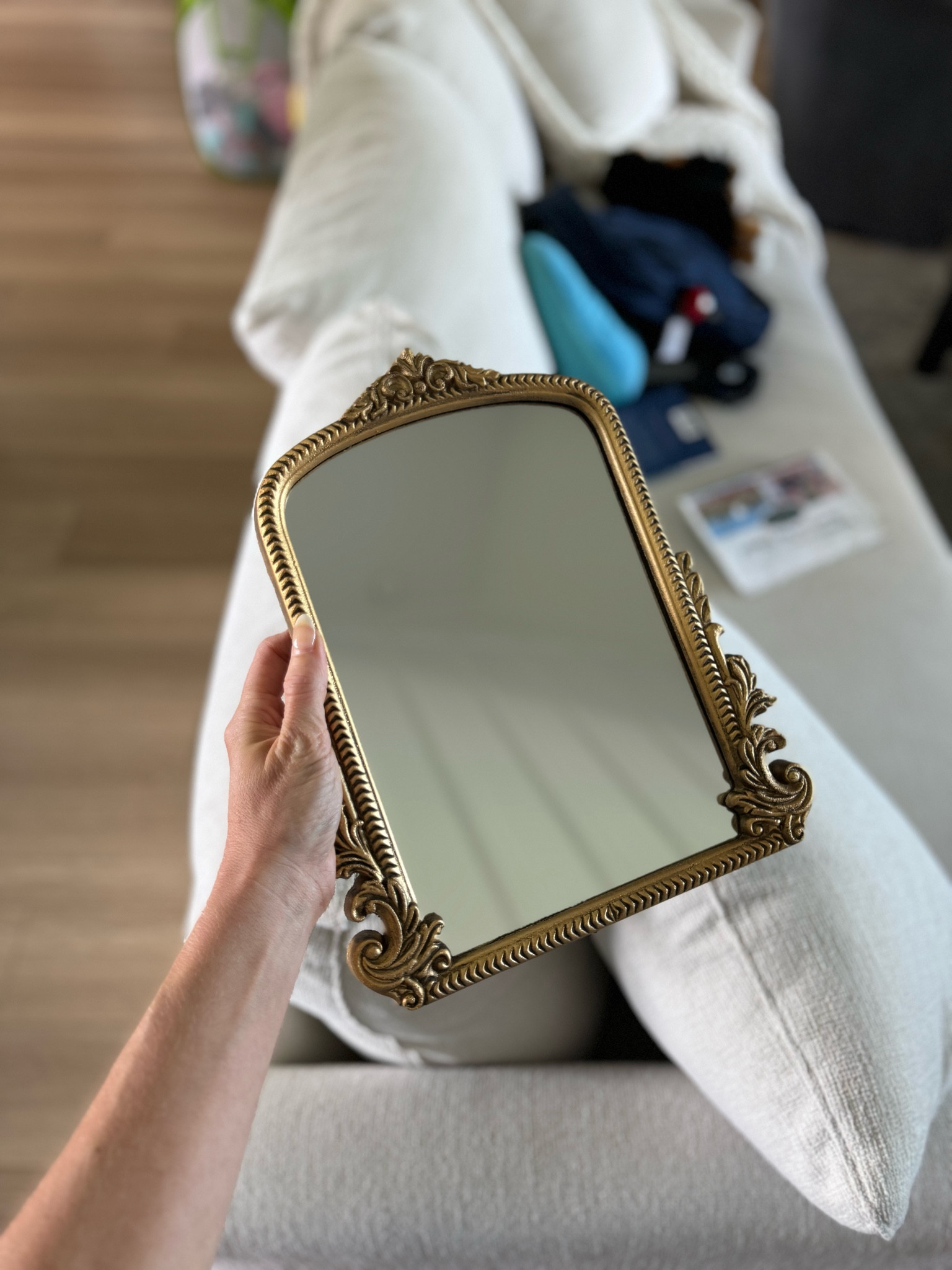 Adorable little accent mirror for shelf styling or for a dresser or vanity. It’s like a mini Anthro mirror  

#LTKHome