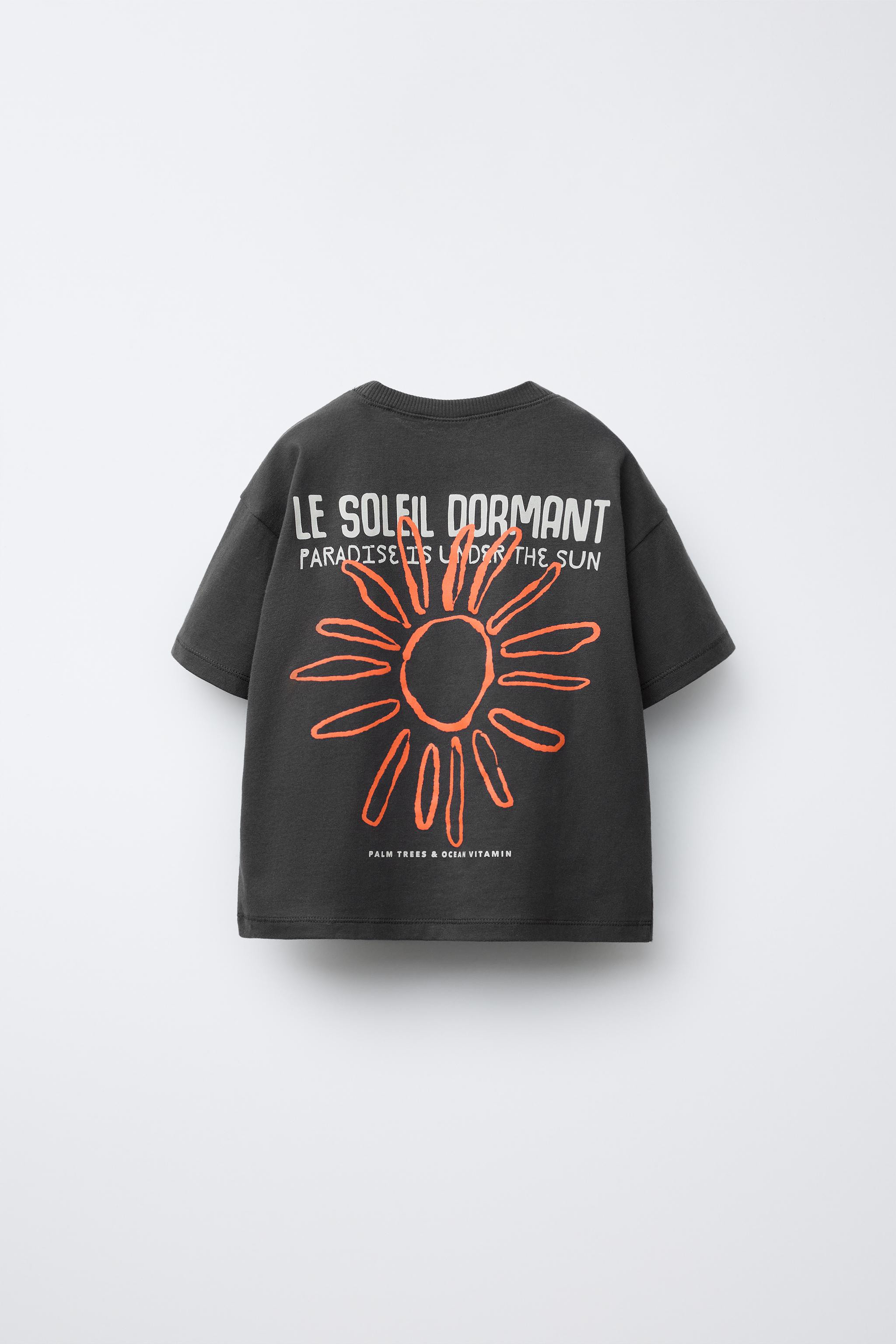 SUN TEXT PRINT T-SHIRT | Zara US