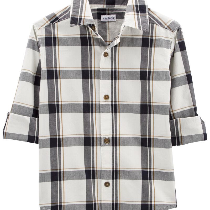 Plaid Button-Front Shirt | Carter's