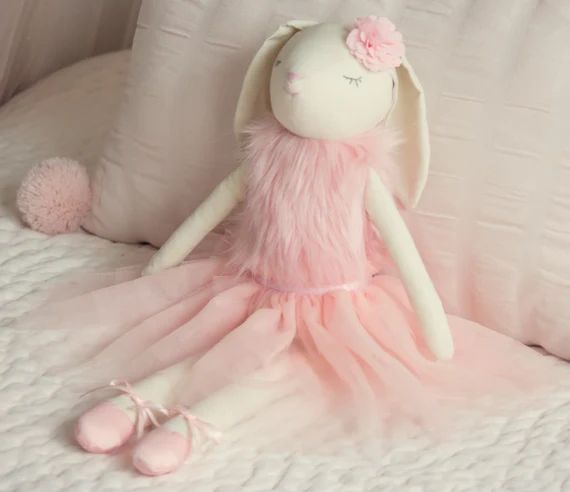Lilly the Bunny Beautiful Cotton Linen Plush Doll Floppy | Etsy | Etsy (US)