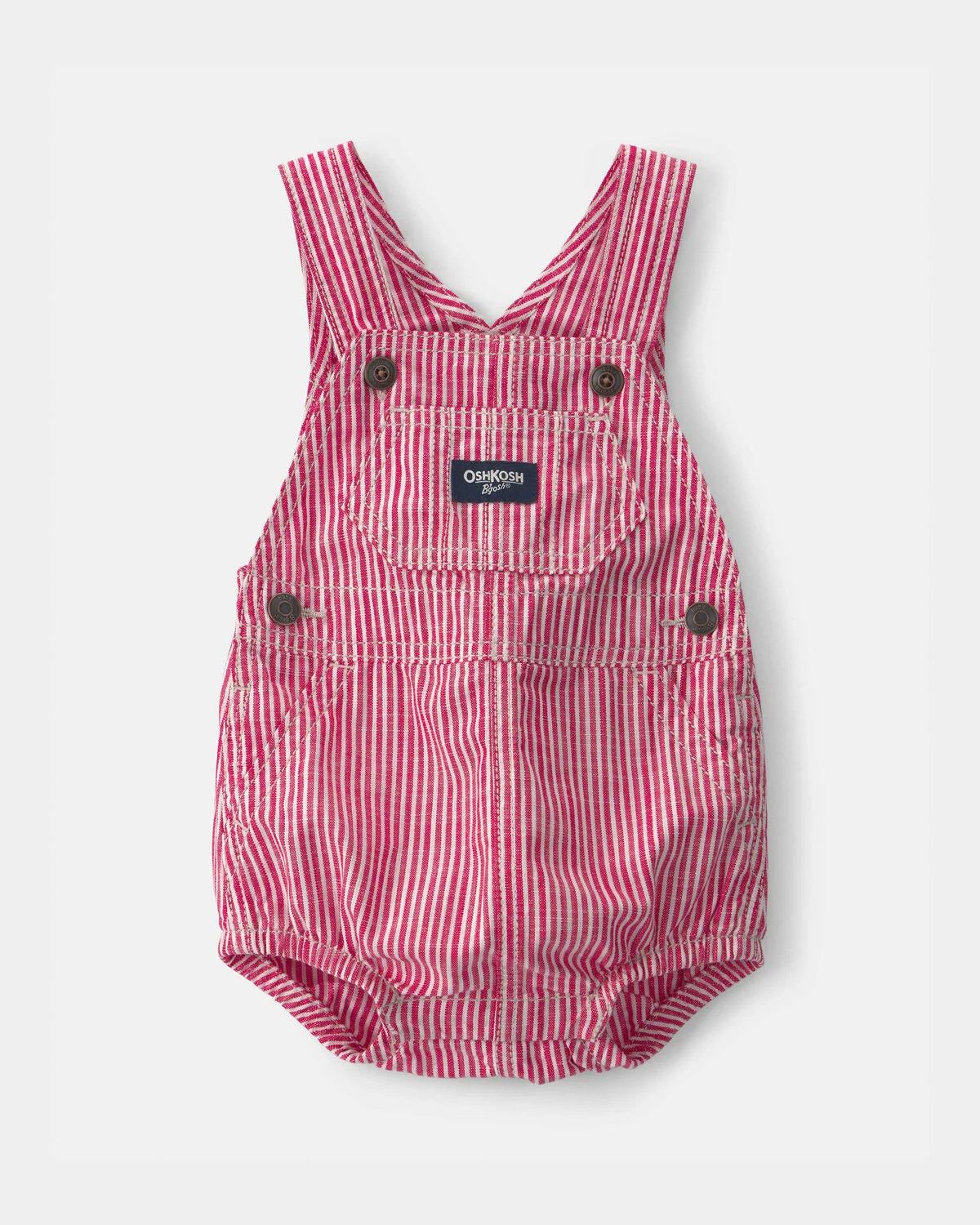 Baby Hickory Stripe Bubble Romper - Red/Ivory - OshKosh B'gosh | Carter's | Carter's Inc