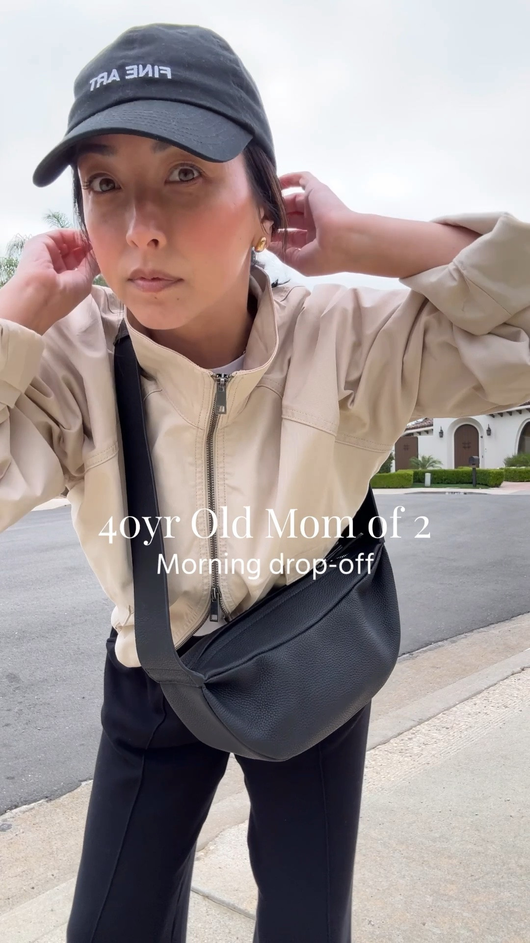 40yr old mom of 2 - What I wore for morning drop-off. Varley pants are a go-to, so easy and elevated. 

Joe's jacket small - could wear the xs
Madewell tee xs
Varley pants small 28" inseam - need the xs
Nike sneakers 6
Amazon sling bag
Fine Art hat - old
Quince earrings

#LTKootd #LTKmomlife #LTKPetite