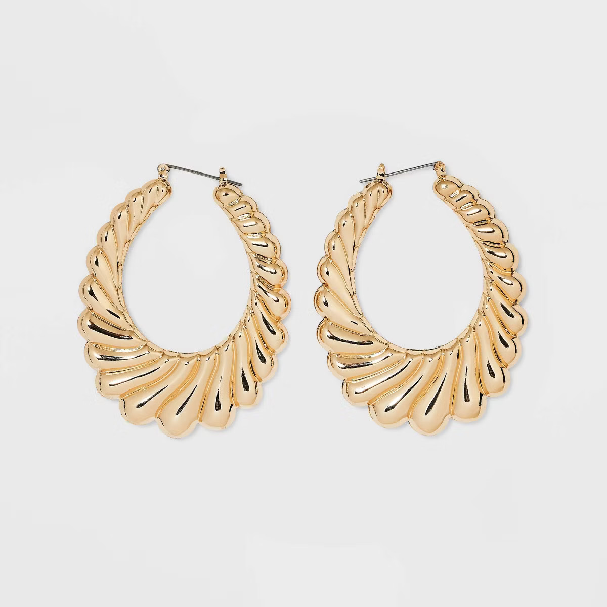 Oval Swirl Hoop Earrings - Wild Fable™ Gold | Target