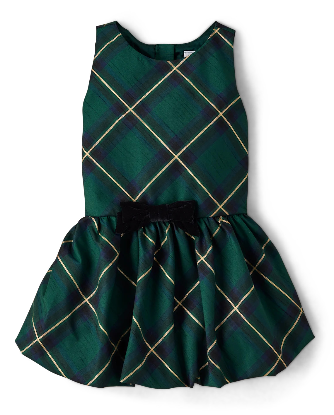 Girls Sleeveless Plaid Bubble Dress - Royal Christmas - GREEN | Gymboree | Gymboree