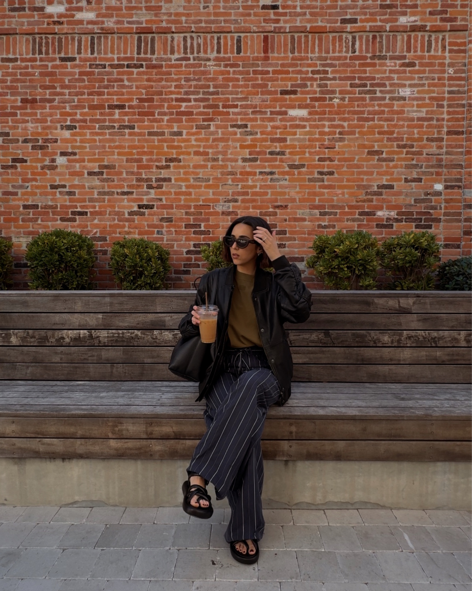 Monday Blues 💙
Leather bomber Jacket is old, linked a bunch of similar at different price points! 
#aligne #derococo #therowparktote #therow #stripedpants #boxerpants #poplinpants #casualstyle #leatherjacket #leatherbomberjacket #neutralstyle #casualoutfitinspo 

#LTKfindsunder100 #LTKstyletip #LTKSeasonal