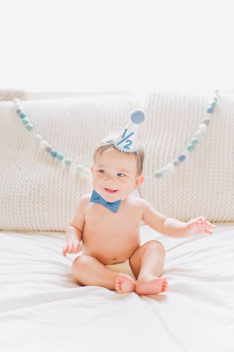 Half Birthday Hat | 1/2 Birthday Hat | Half Birthday Boy | 1/2 Birthday Boy | 1/2 Birthday Party ... | Etsy (US)