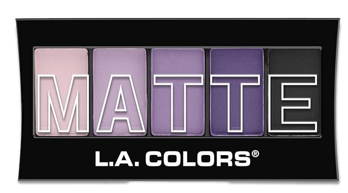 L.A. COLORS 5 Color Matte Eyeshadow, Purple Cashmere, 0.25 Oz | Amazon (US)