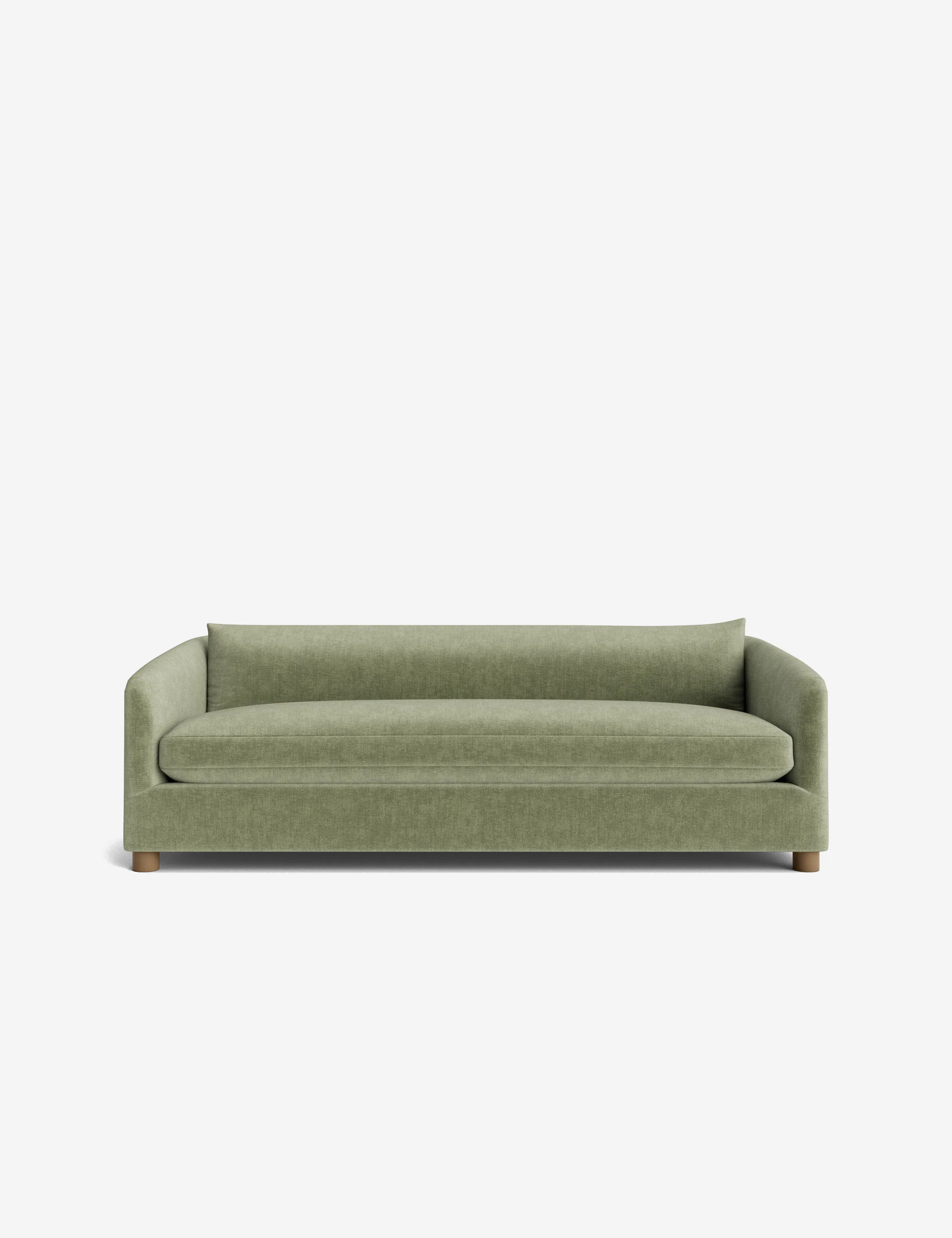 Cleary Sofa, Sage Performance Striated Velvet, 86"W | Lulu and Georgia 