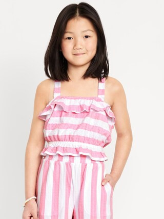 Striped Bubble Tank Top for Girls | Old Navy (US)