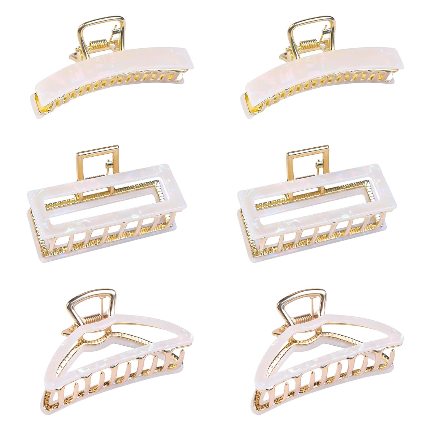 Mistofu 6Pcs Metal Hair Claw Clips for Thick Hair , Nonslip Claw Clip for Women Thin Hair, Fashio... | Amazon (US)