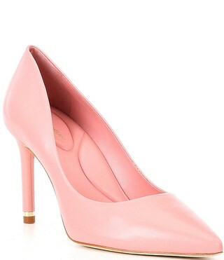 Kara Pointed Toe Leather Pumps | Dillard's