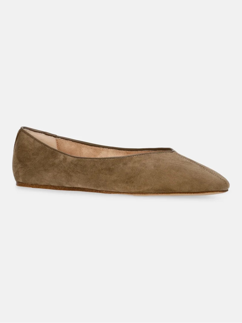 Scenario Women's Faux Suede Ballet Flats | Walmart (US)