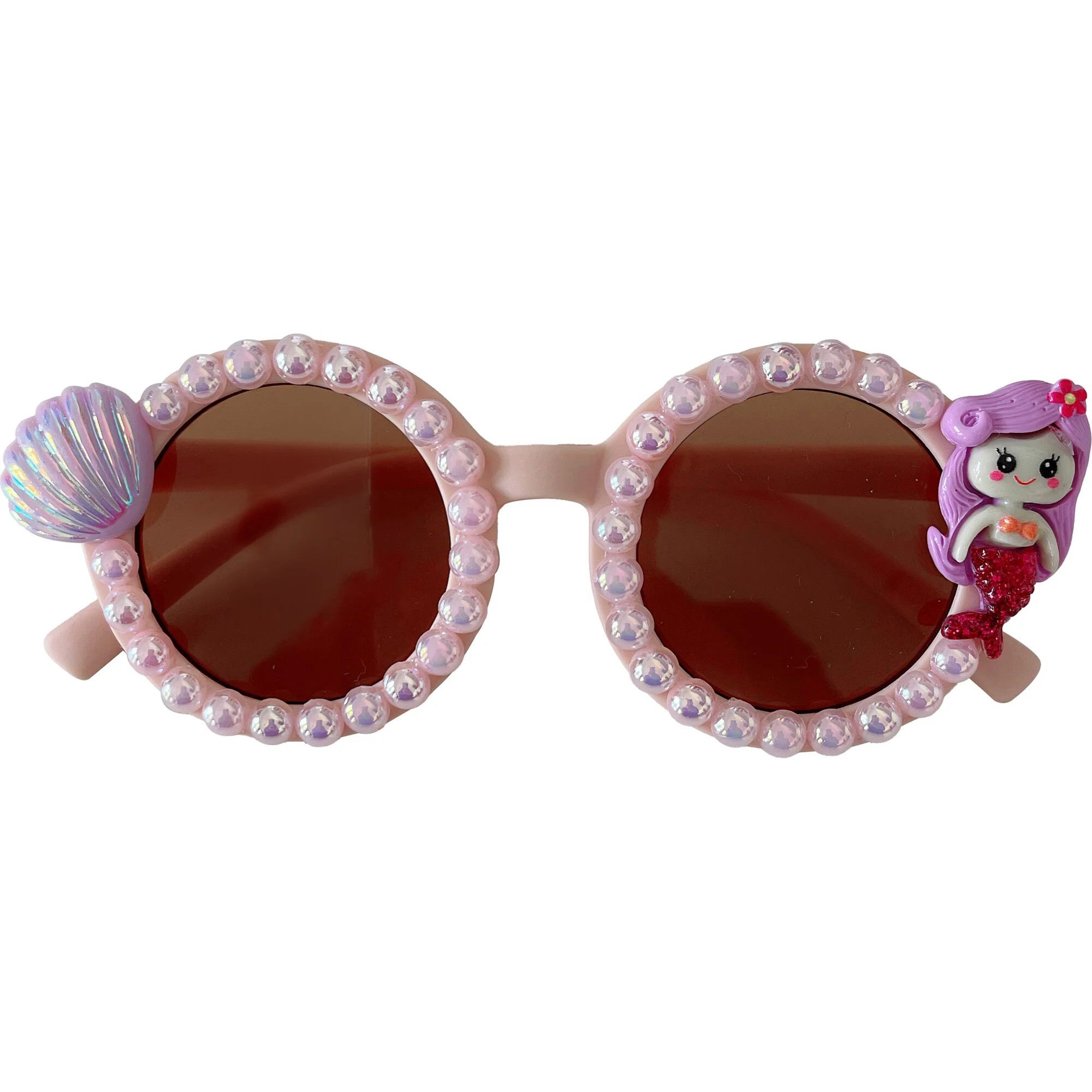 Sweet Mermaid Alina Round Sunnies, Pink | Maisonette