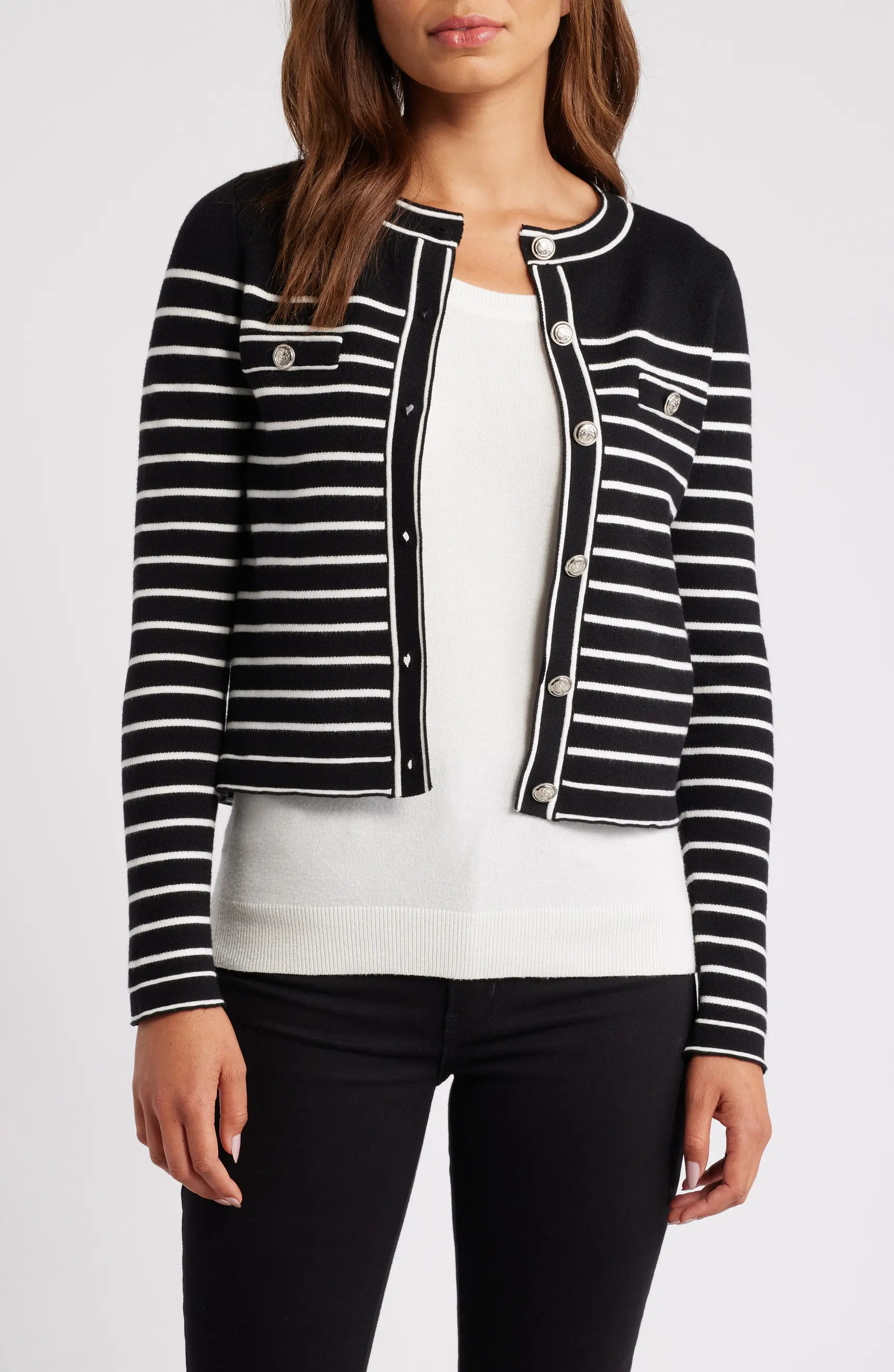 ZOE AND CLAIRE Stripe Cardigan | Nordstrom | Nordstrom