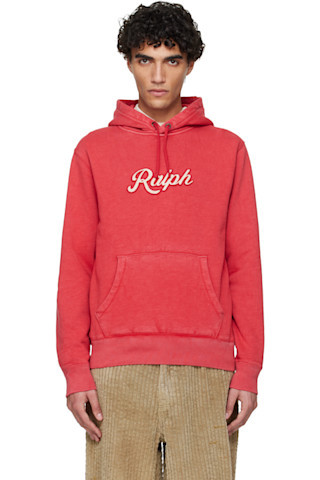 Red 'The Ralph' Logo Hoodie | SSENSE