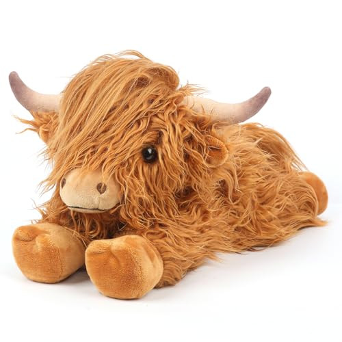 Highland Cow Stuffed Animals, Microwavable Stuffed Animals Heating Pad for Cramps, Pain Stress Relief, Heatable & Coolable Lavender Scented Cow Plush Toy for Anxiety, Women Kid Bedtime Highland Cattle | Amazon (US)