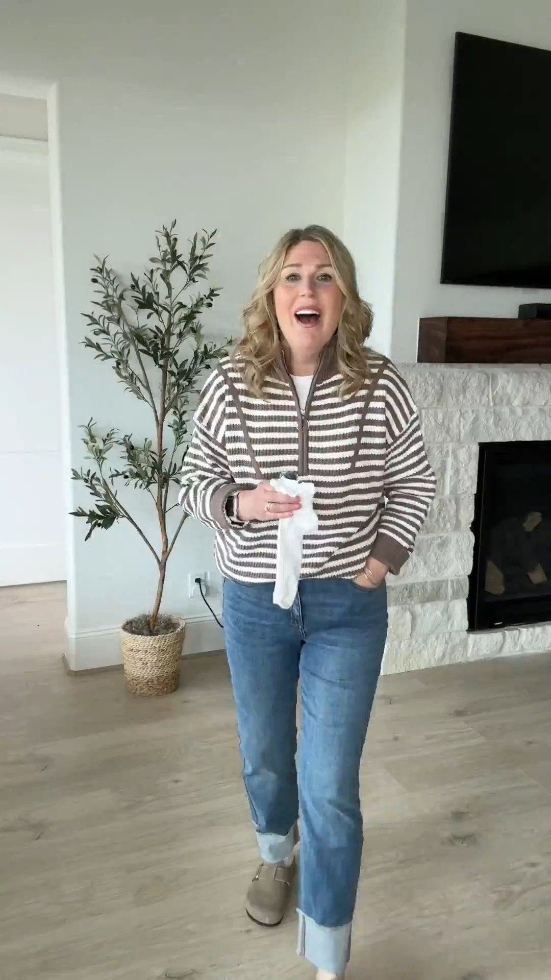 Sweater has a relaxed fit. Runs tts. ♥️
Denim are stretchy. Run tts. Clogs run tts. VERY COMFORTABLE! 🙌

#LTKWatchNow #LTKShoeCrush #LTKParties #LTKStyleTip

#LTKOver40 #LTKSeasonal #LTKGiftGuide #LTKFindsUnder100 #LTKWorkwear #LTKSaleAlert #LTKPlusSize #LTKMidsize #LTKPetite #LTKTravel #LTKFindsUnder50