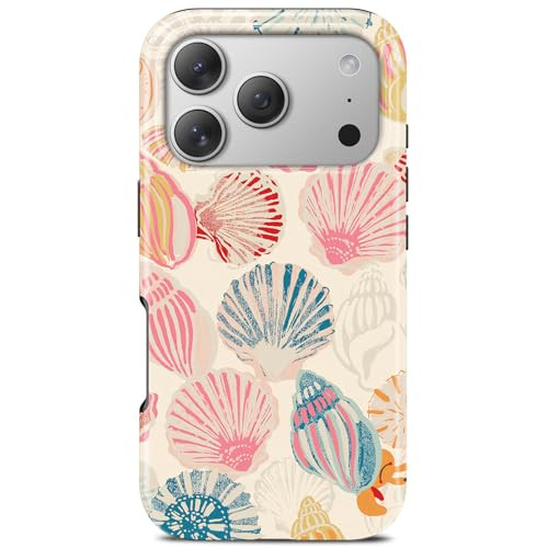 Cute Pink Seashell Art Phone Case for iPhone 17 Pro, Compatible with Magsafe, Trendy Ocean Summer... | Amazon (US)