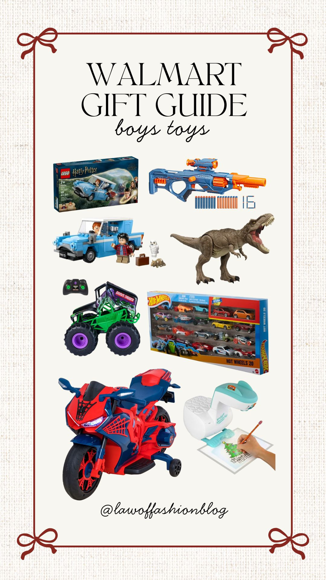 Walmart gift guide for boys 🎁 Christmas gifting, holiday gift ideas, boys toys, best-selling, top toys, motocycle, Harry Potter LEGO, neff gun, dinosaur jurassic park, hot wheels, drawing, monster jam, Walmart toys.

 

 #LTKGiftGuide #LTKHoliday #LTKKids