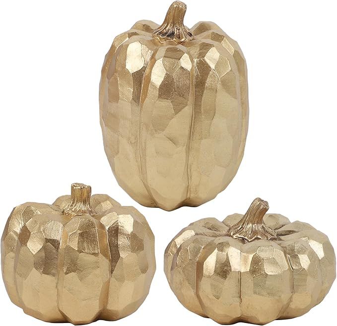 winemana Fall Decor Indoor Fake Pumpkins- Set of 3 Thanksgiving Table Decorations, Artificial Pum... | Amazon (US)