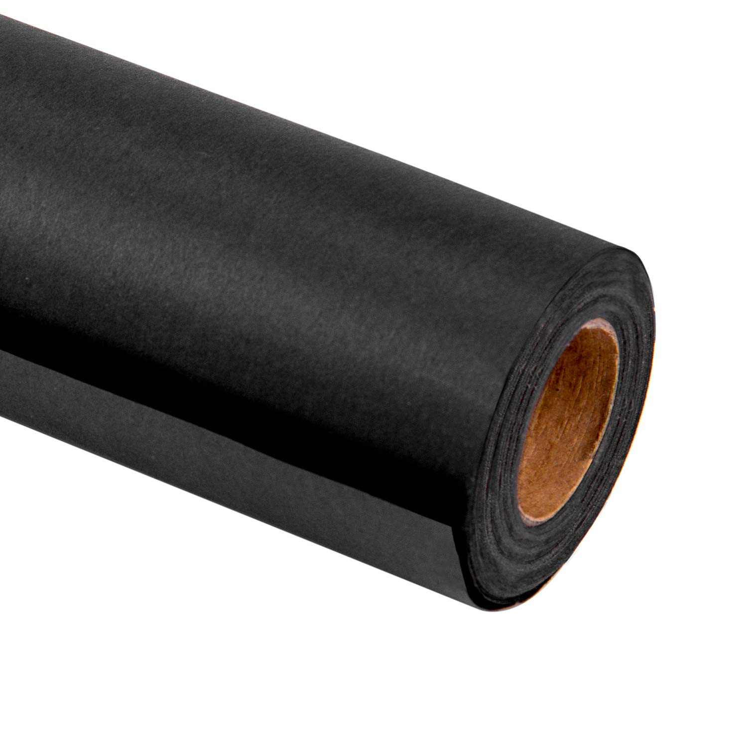 RUSPEPA 30"x 393"(32.8') Black Kraft Wrapping Paper Large Jumbo Roll, Recyclable Art Gift Wrap Pa... | Amazon (US)