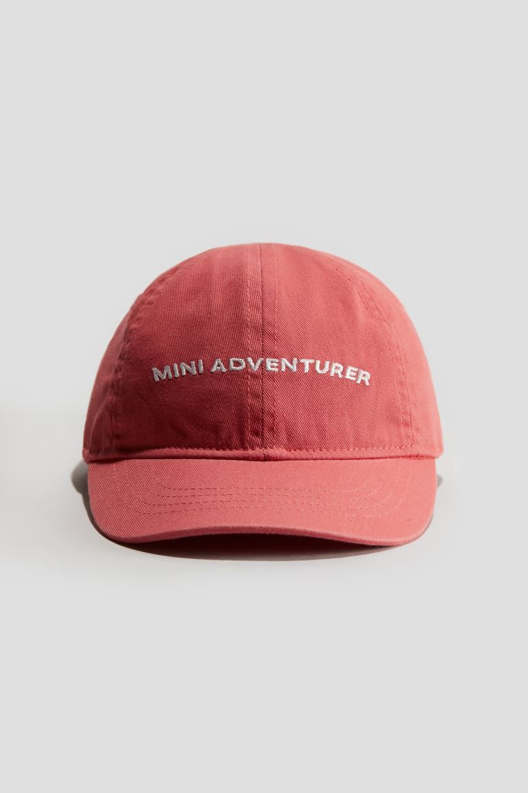 Cotton Cap - Light red/Mini Adventurer - Kids | H&M US | H&M (US + CA)