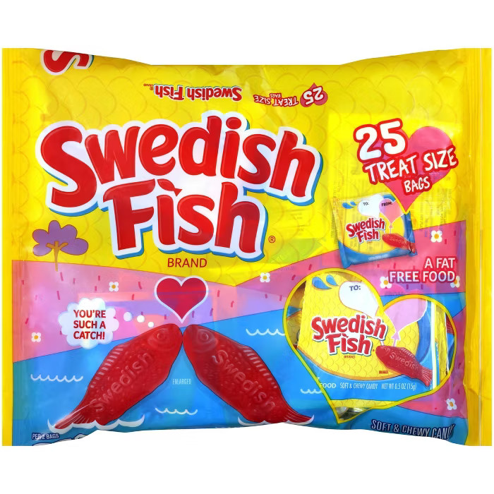Swedish Fish Valentine's Day Exchange Treat Size - 13.2oz/25ct | Target