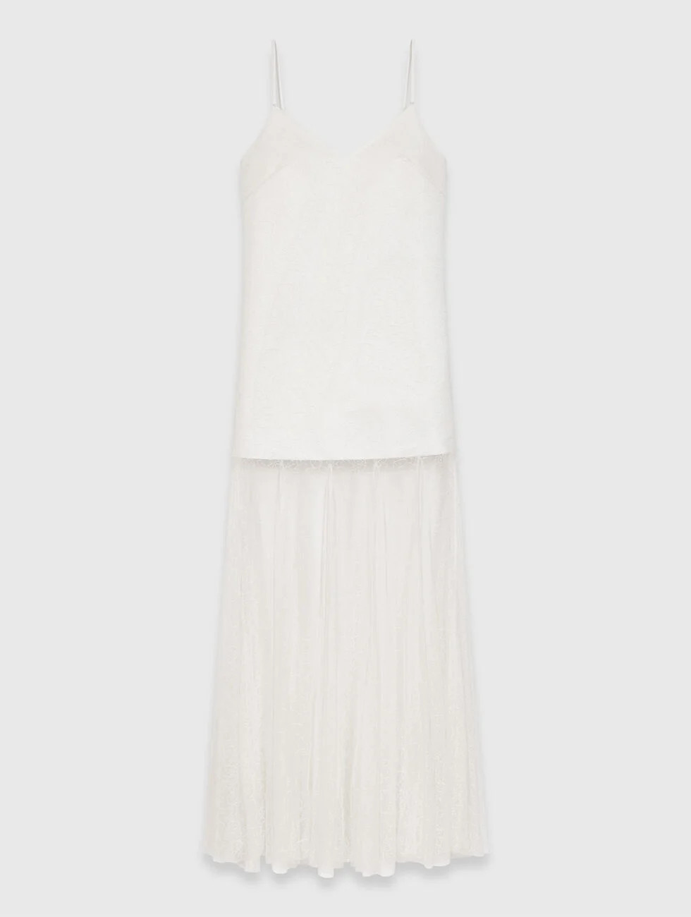 Taffeta and lace dress White for Women | Maje | Maje US