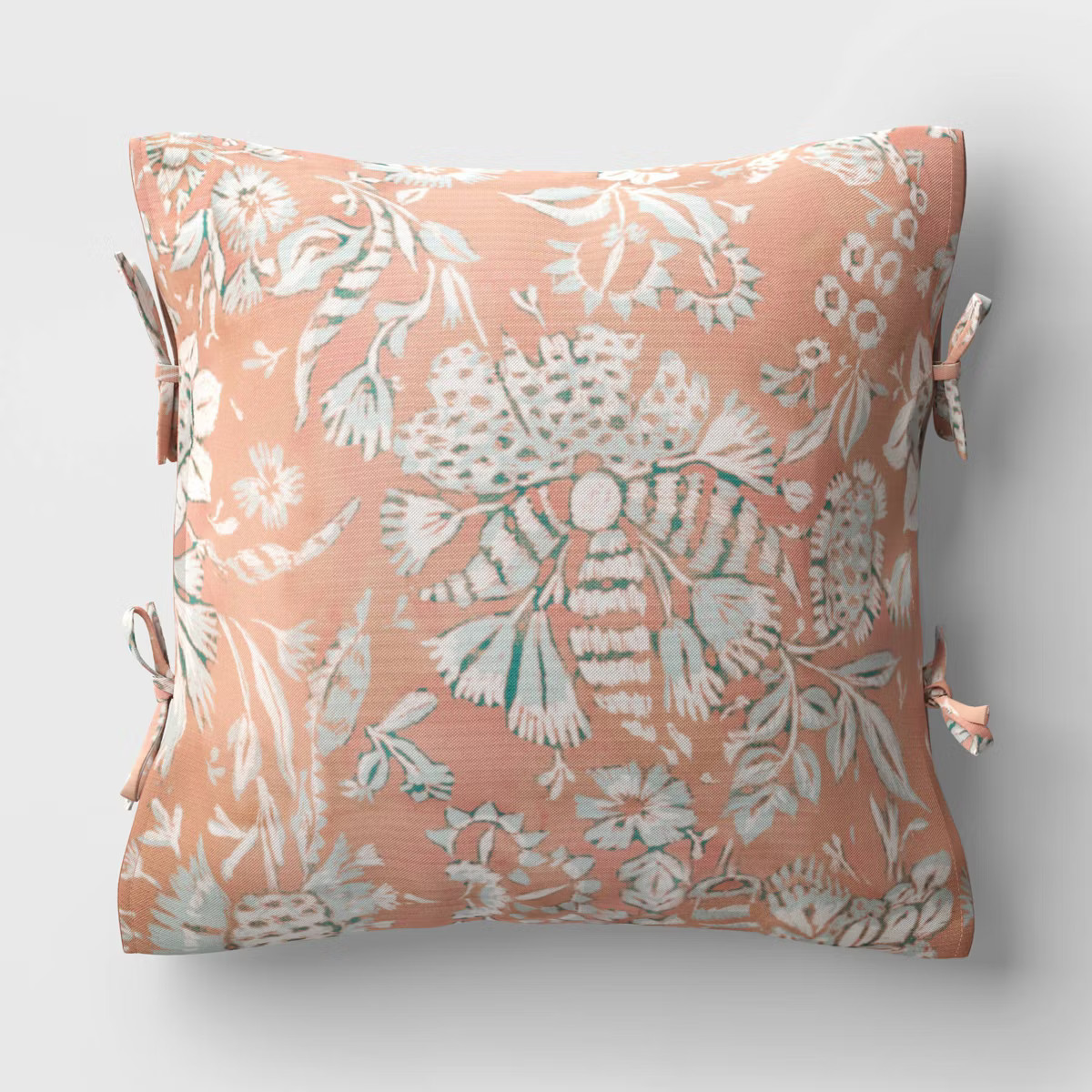 18"x18" Coronet Floral Square Outdoor Throw Pillow Orange - Threshold™ designed with Studio McG... | Target