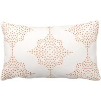 Outdoor Block Print Stars Throw Pillow Or Cover, Coral & Ivory 14 X 20"" Lumbar Pillows/Covers, Oran | Etsy (US)