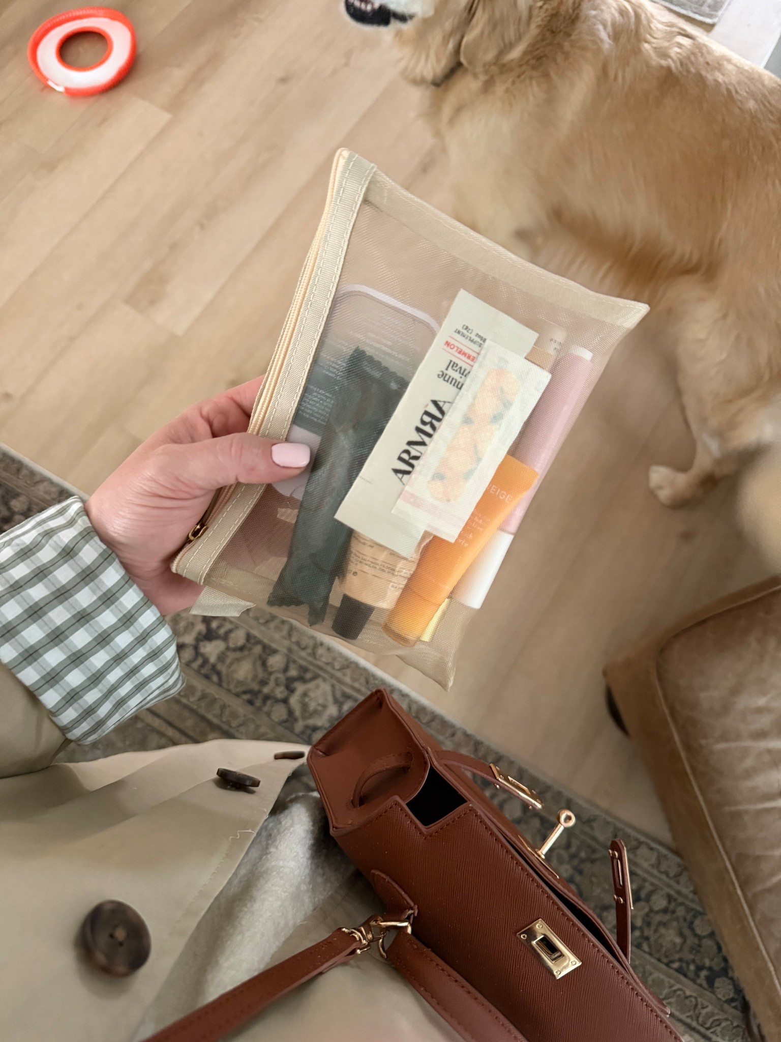 The best mesh pouch to move from purse to purse!!! 

#LTKBeauty #LTKTravel