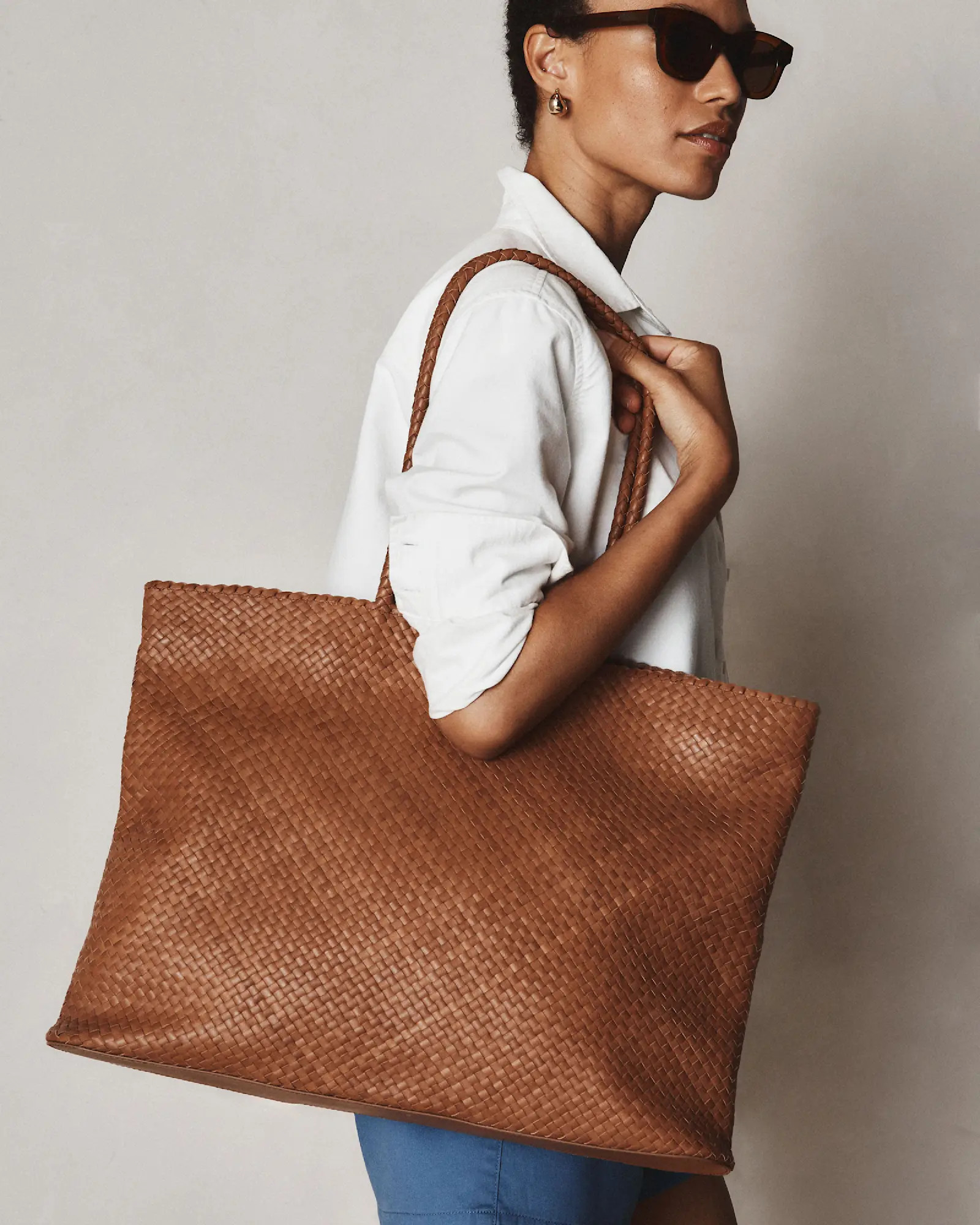 Italian Leather Handwoven Tote | Quince