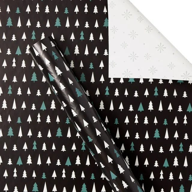 Holiday Time Modern Merry Multi-Pack Premium Christmas Gift Wrap, Black and White 30 in 90 Sq ft | Walmart (US)