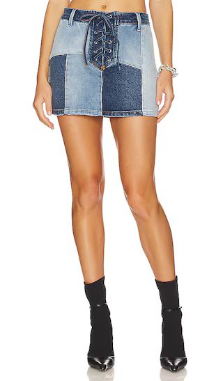 x REVOLVE Benji Skirt in Vintage Blue Wash | Revolve Clothing (Global)